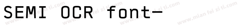SEMI OCR font字体转换